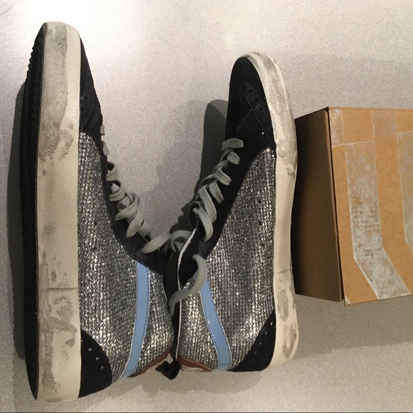 Golden Goose Mid Star Glitter/White Star Sneaker - Picture 5 of 7